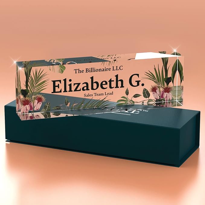 Desk Name Plate Personalized, Custom Name Plates 2½/x8 Inches, Thick - Image 3