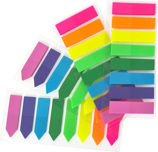 KICNIC Page Markers Colored Sticky Tabs 800 Pcs, Translucent Arrow Flags by KICNIC