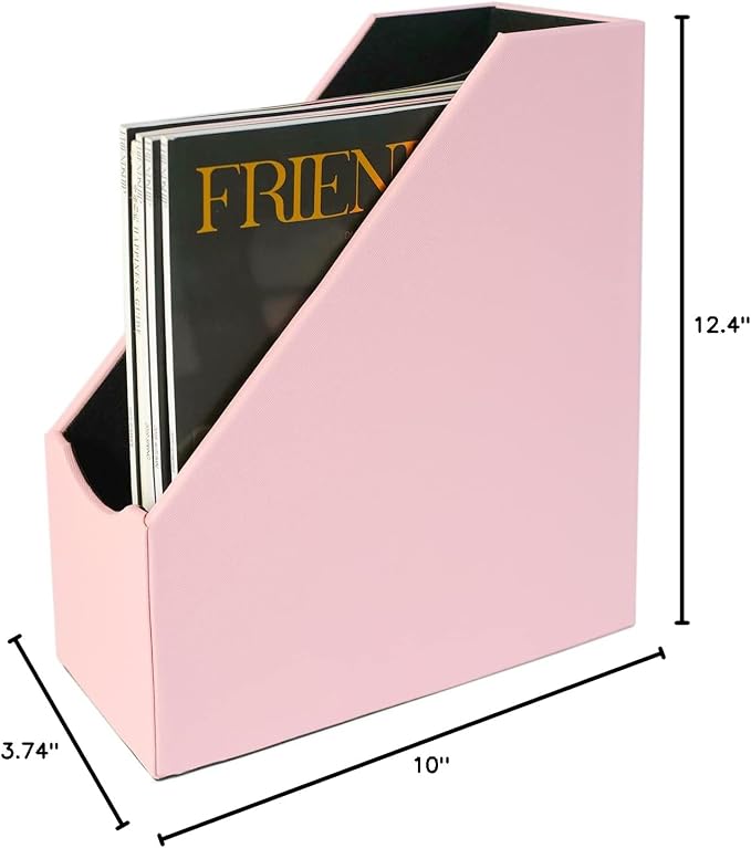 UnionBasic Magazine File Holder, Leatherette Desktop Document Organizer - Image 9
