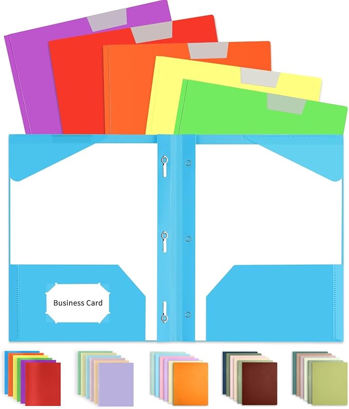 Sooez 6 Pack Plastic Folders by Sooez