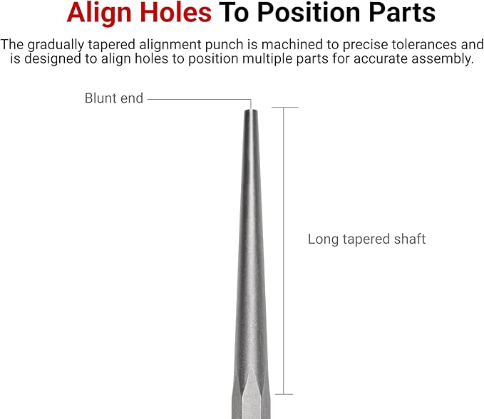 TEKTON 7/32 Inch Alignment Punch | 66176 | Made in USA - Image 2