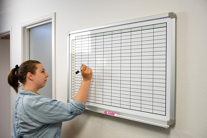 30 Minute Schedule with Color Whiteboard 36" x 24" - Image 3