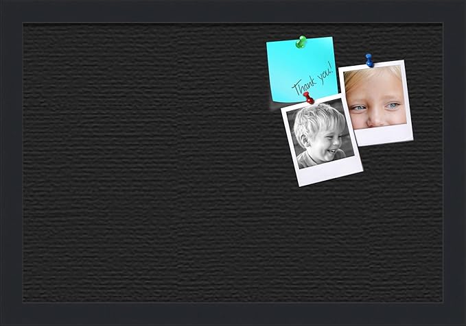 PinPix 18x12 Inch Cork Bulletin Board. This Decorative Framed Pin Board Comes with Desert Pastel Design and a Satin Black Frame. Ideal for Home Office Decor or Message Board (PinPix-1815)-DeskLoop Office