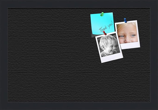 PinPix 18x12 Inch Cork Bulletin Board. This Decorative Framed Pin Board Comes with Desert Pastel Design and a Satin Black Frame. Ideal for Home Office Decor or Message Board (PinPix-1815)-DeskLoop Office