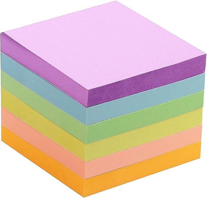 Early Buy Sticky Notes 3x3 Inches, 6 Pastel Color, 100 Sheets/Pad, - Image 5