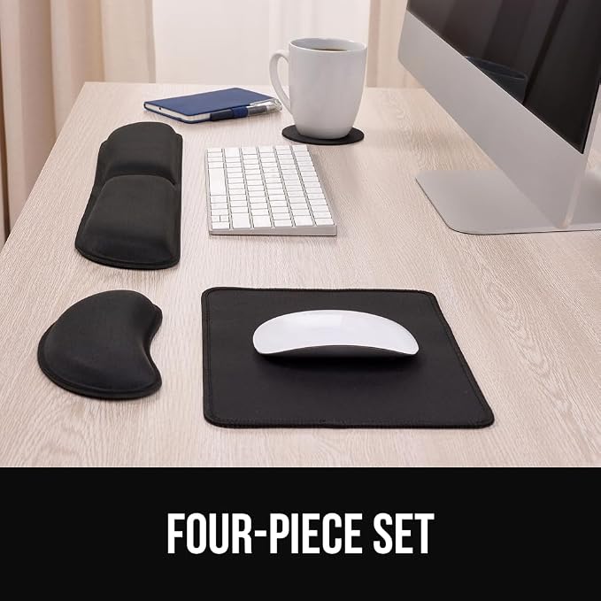 GORILLA GRIP Silky Memory Foam Keyboard Wrist Rest and Mouse Pad - Image 7