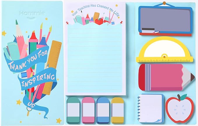 Sticky Notes Set Blackboard Self-Stick Note Pads Teacher Appreciation Gift Writing Memo Pads School Office Supplies-DeskLoop Office