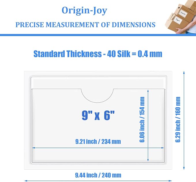 Origin-Joy 25 PCS Self-Adhesive Index Label Pockets - Image 2