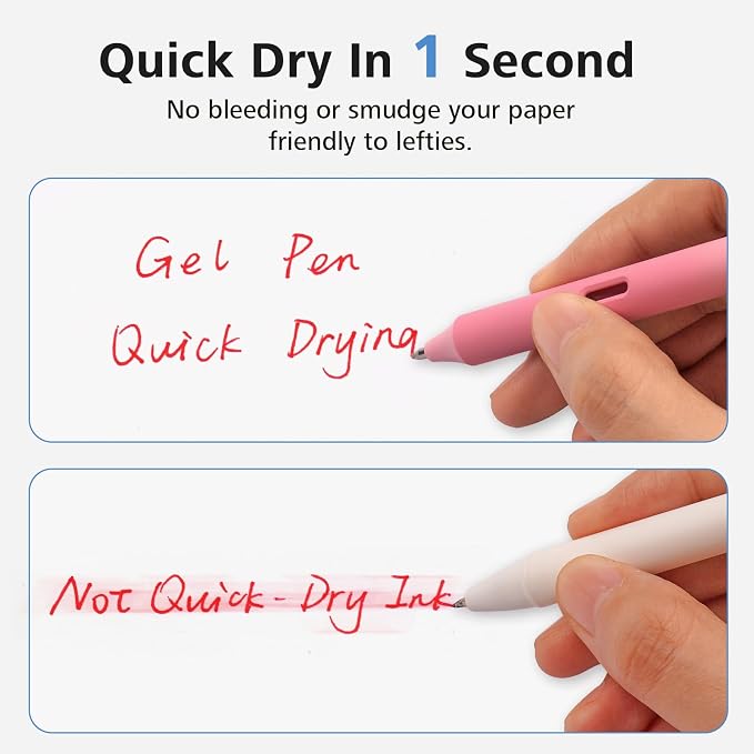 WRITECH Fine Point Gel Pens: 8ct Multi Colored 0.7mm Medium Point Retractable - Image 3