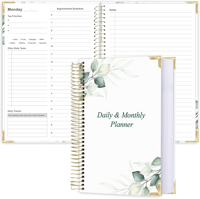 Undated Daily Planner 5.8"x8.5" by Qzyoneei