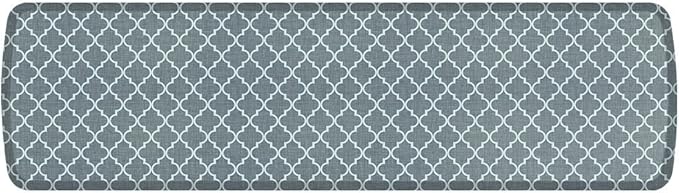 GelPro Elite Premier Gel Anti-Fatigue Kitchen Comfort Floor Mat, 20x72”, Trellis Classic Grey-DeskLoop Office