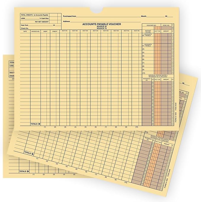 Accounting Voucher Jackets A1900, 12 x 9 Buff 32# Kraft Paper, 300 Pack | by Unknown