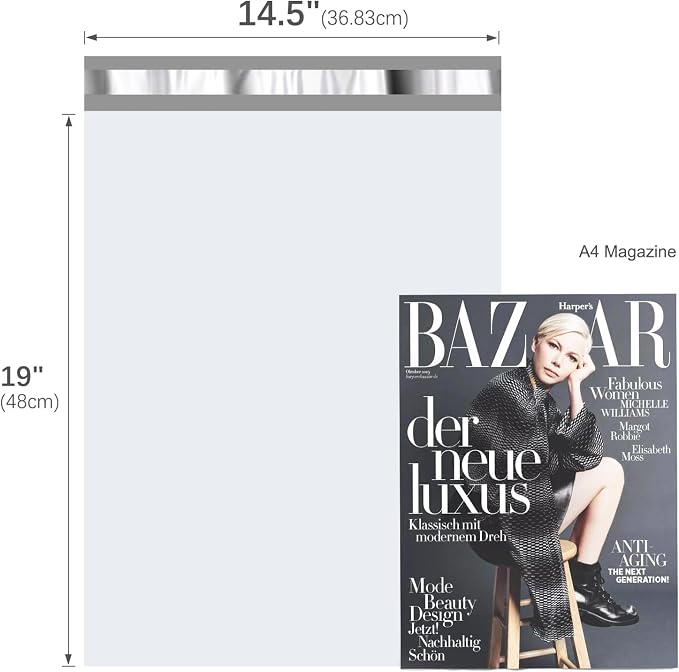 Fuxury 1500 Pcs 14.5x19" Poly Mailers, Waterproof Mailing Envelopes - Image 2