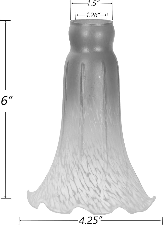 Bieye LS08 Lily Flower Blown Glass Lampshade - Image 3