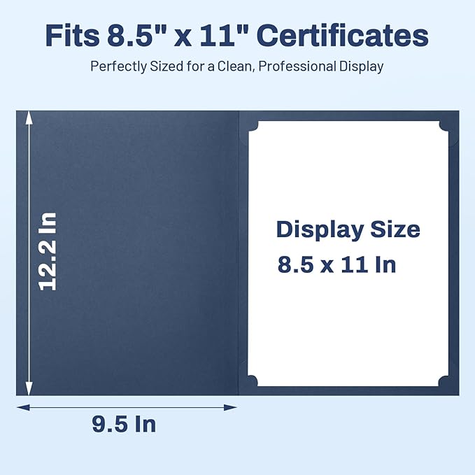 SUNEE Certificate Holders, Diploma Covers Gold Foil Border, - Image 5