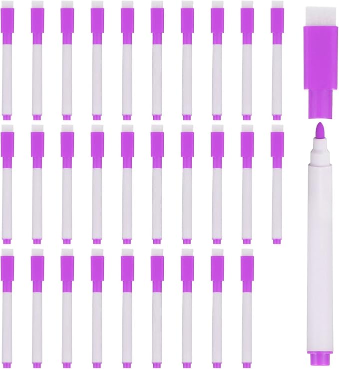 PATIKIL Dry Erase Marker Pens, 30 Pack Purple Ink Fine Point Low Odor Whiteboard by PATIKIL