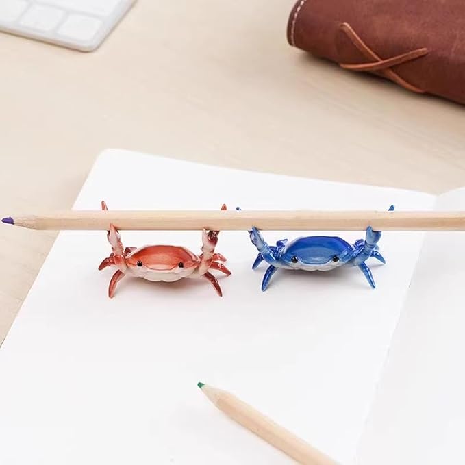New Japanese Creative Cute Crab Pen Holder Weightlifting Crabs Penholder - Image 6