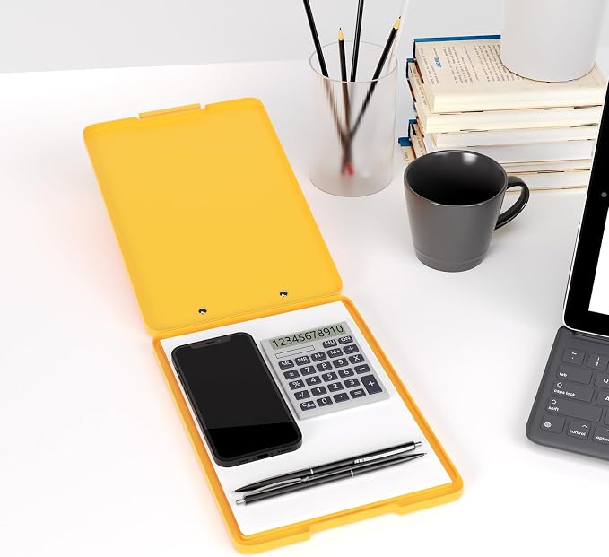 Piasoenc Small Clipboard with Storage, Clip Board with Pen Holder, School & - Image 7