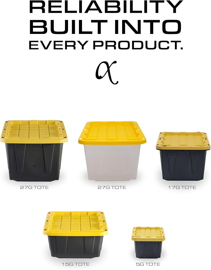 BLACK & YELLOW 17-Gallon Heavy Duty Storage Bins - Image 8