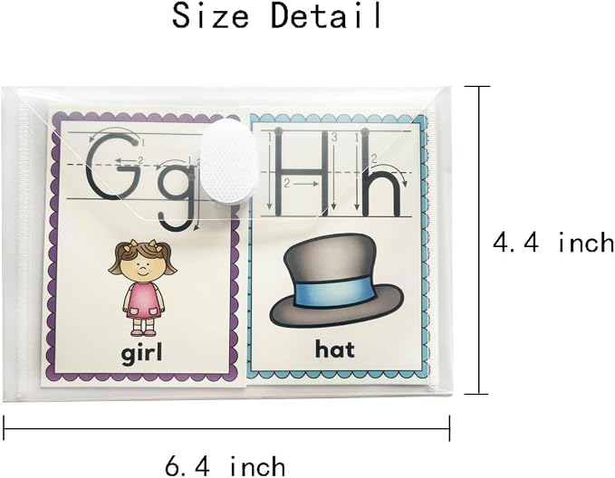 24pcs 4x6 Plastic Clear Envelopes Receipt Coupon Stickers Stamps Storage Case - Image 2