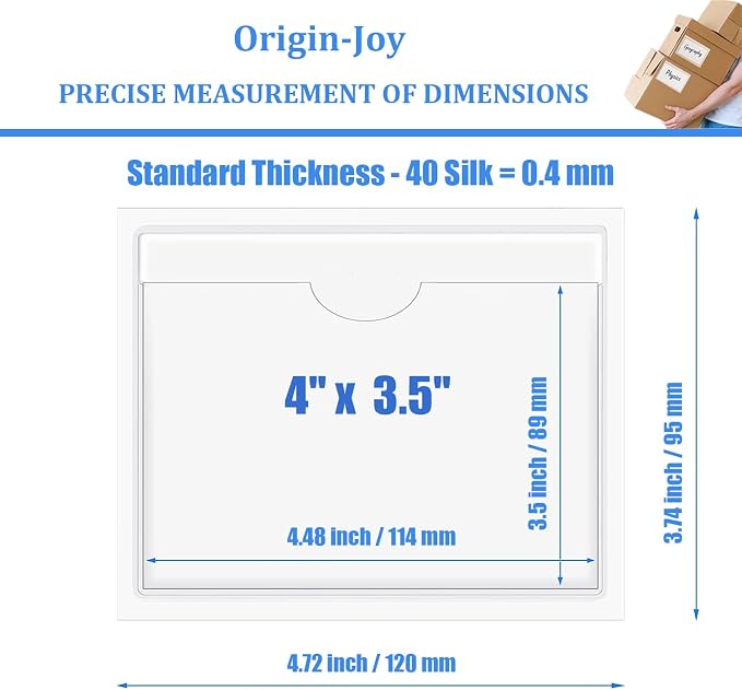 Origin-Joy 60 PCS Self Adhesive Index Card Pockets - Image 2