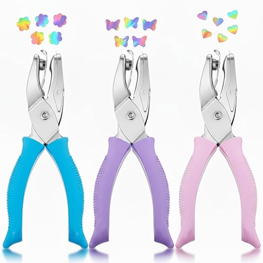 Zonon 3 Pcs Hole Punch Shapes Single Hole Paper Punchers by Zonon