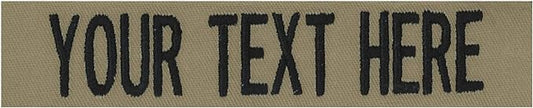 Custom Uniform Name Tapes Solid Colors. Coyote Tan Fabric, 3.5 Inch Hook by NORTHERNSAFARI