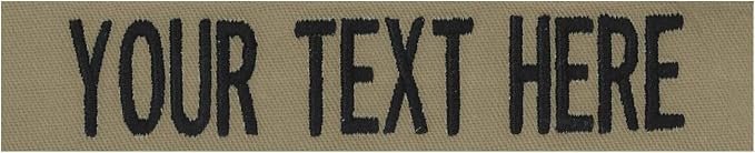 Custom Uniform Name Tapes Solid Colors. Coyote Tan Fabric, 5 Inch Hook Fastener by NORTHERNSAFARI