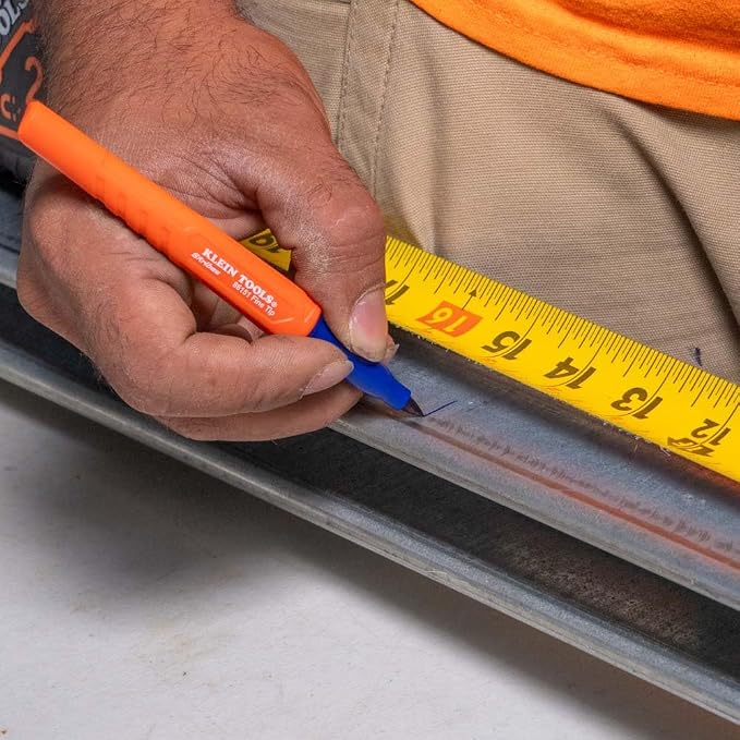 KLEIN TOOLS 861914 Skribes Fine Tip Permanent Markers, Hard Hat Clip, Dry and - Image 6