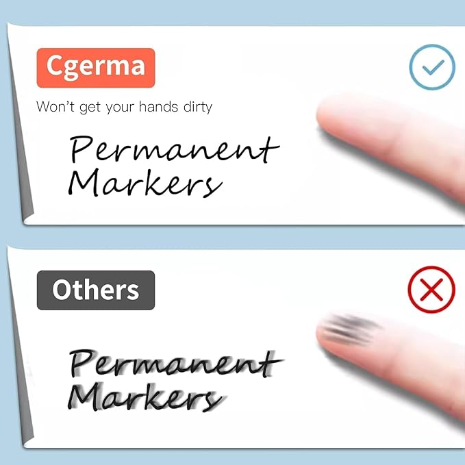 Cgerma Ultra Fine Point Permanent Markers Black, 18 Pack Ultra Fine Tip Markers - Image 4