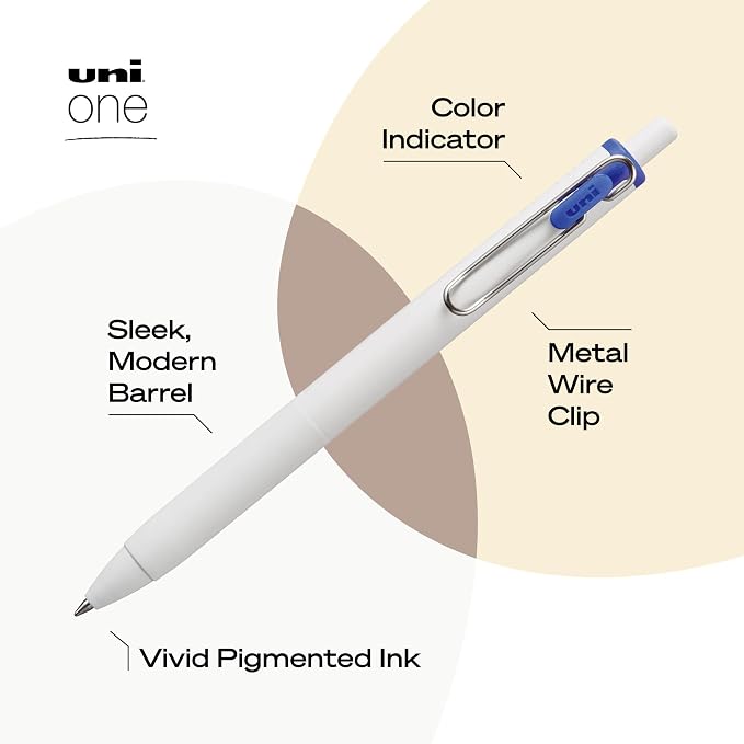 uniball uniONE Gel Pen, Retractable, Medium 0.7 mm - Image 3