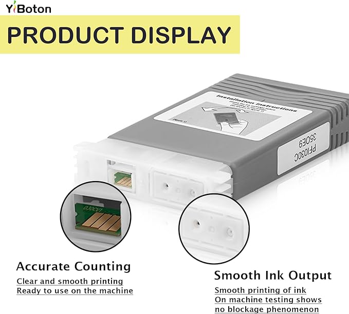 High Yield PFI-030 PFI030 Ink Cartridges Replacement for Canon PFI-030MBK PFI-030BK PFI-030C PFI-030M PFI-030Y Ink Tank Cartridge Compatible for Canon ImagePrograf TA-20 TA-30 TM-240 TM-340 Printer-DeskLoop Office
