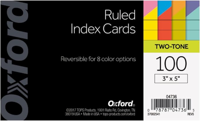 Oxford Extreme Index Cards, 3 x 5 Inches, 100 per pack - Image 2