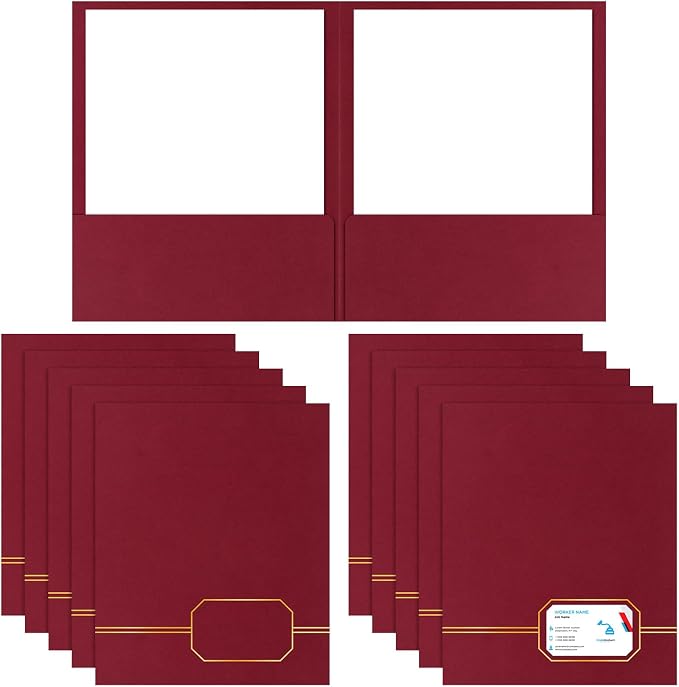 Kisston Executive Twin Pocket Folders Letter Size Blue by Kisston