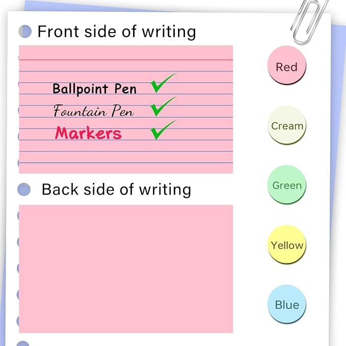 YIZUUN 250 Pack Colored Index Cards 3x5, Flash Cards - Image 3