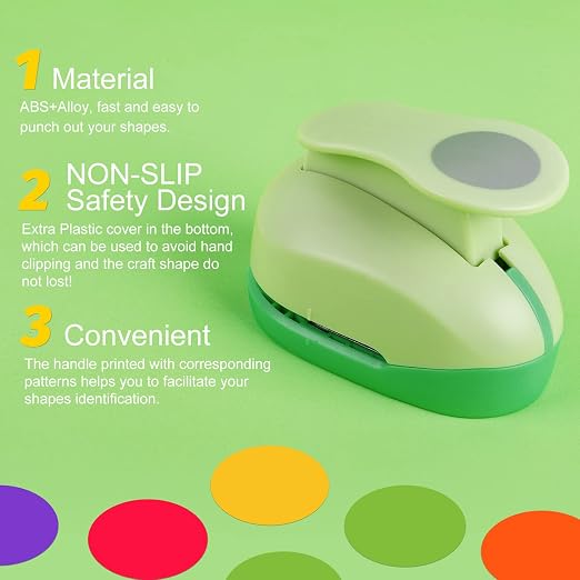 UCEC Hole Punch, Paper Punch, 1.5 Inch Circle Punch, Hole Puncher Shapes - Image 6