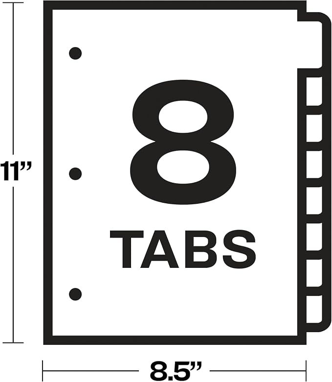 Avery Write & Erase 8 Tabs Plastic Divider - Image 4