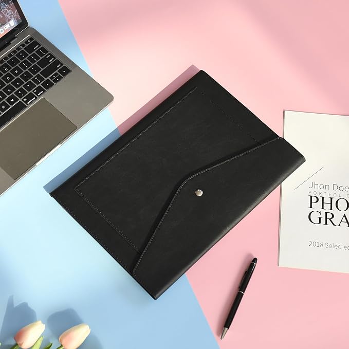 Wason A4 Document File PU Leather - Image 5