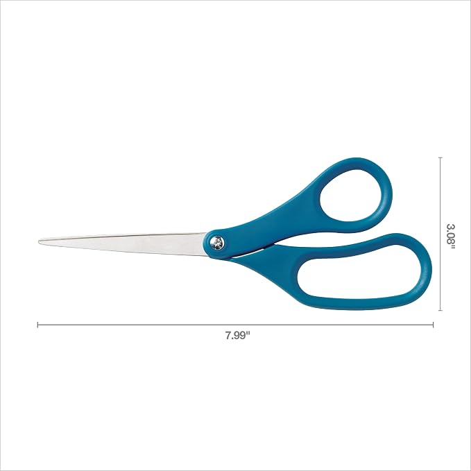 Fiskars 8" Scissors for Home & Office, Stainless Steel Scissors, All Purpose - Image 7