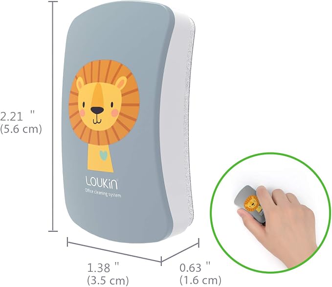 loukin 2 Pack Kid Magnetic Dry Erase Erasers, Mini Whiteboard Eraser, Small - Image 5