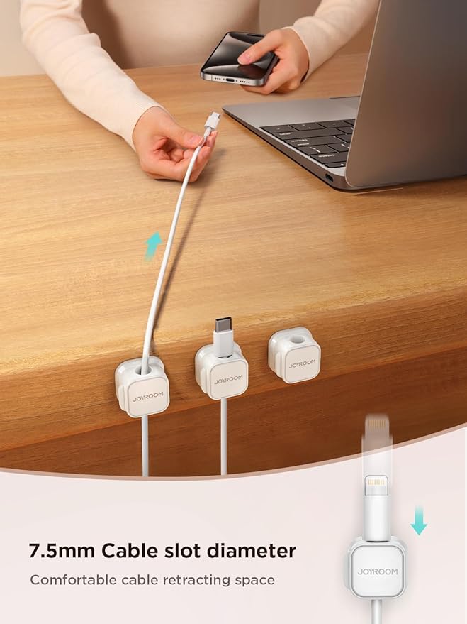 6 Pack Magnetic Cord Holder, Cord Organizer Cable Clip - Image 3