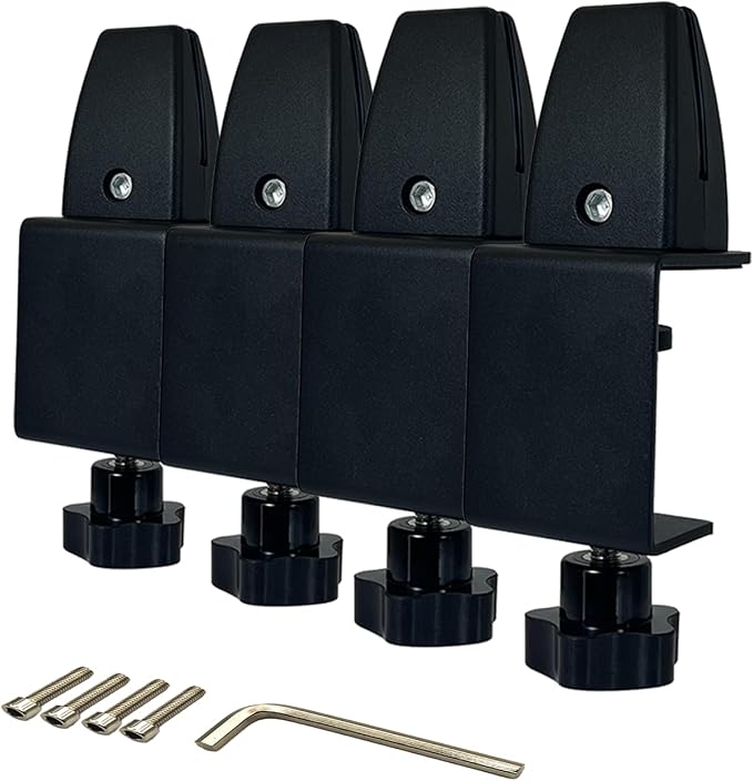 Jhanw 4-Pack Adjustable Aluminum Desk Clamps - Image 4