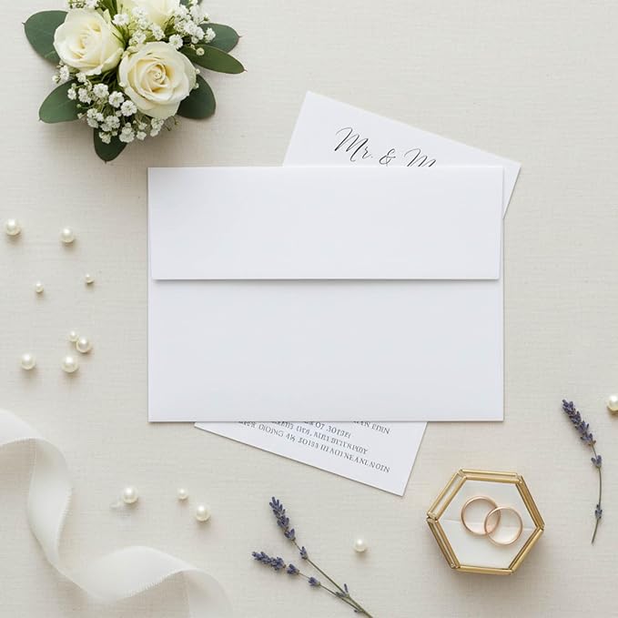 YINUOYOUJIA 100 Pack A4 Envelopes, 4x6 White Envelopes, Self Seal - Image 4