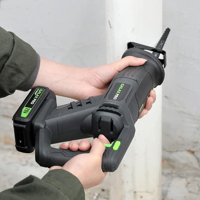 GALAX PRO Cordless Reciprocating Saw with 20V 2.0Ah battery, 0-3000RPM Variable Speed Power Reciprocating Saws with 7/8" Stroke Length,5pcs Zallsaw Blade for thin wooden board, soft metal Cutting-DeskLoop Office