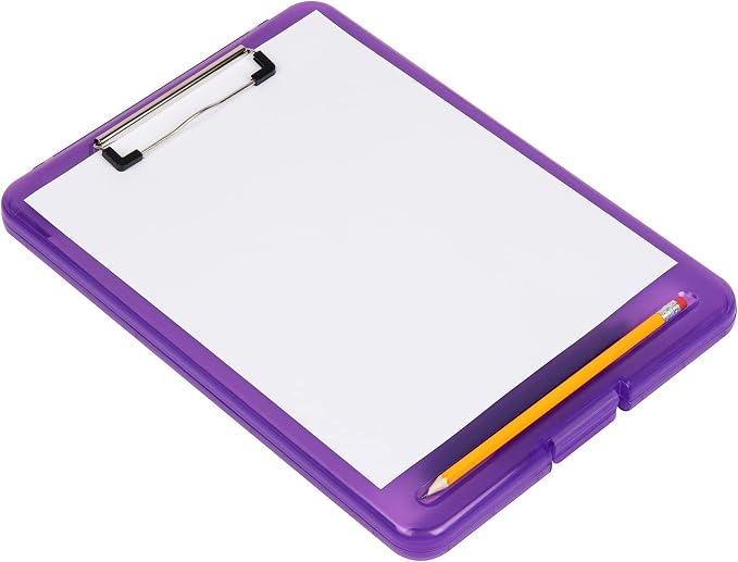 Mind Reader Clipboard with Storage, Nursing Clipboard, 9.25"L x 13.25"W x 1"H - Image 5