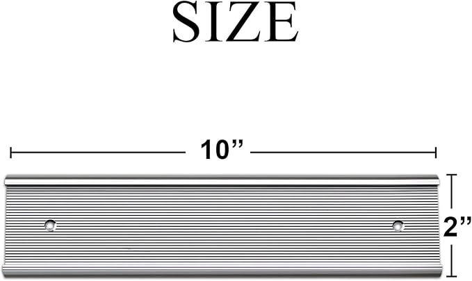 10 Pack 2” x 10” Aluminum Name Plate Holders - Image 3