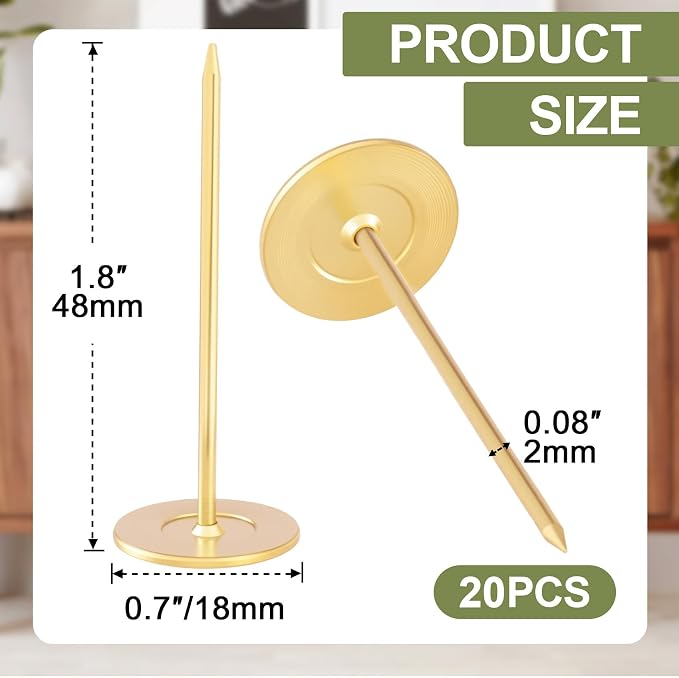 20pcs Flat Head Thumb Tacks for Wall, 18 x 48 mm Decorative Wall Pins Nails for - Image 2