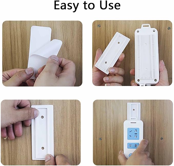 12 Pack Adhesive Punch Free Socket Holder, Self-Adhesive Desktop Socket Fixer - Image 4