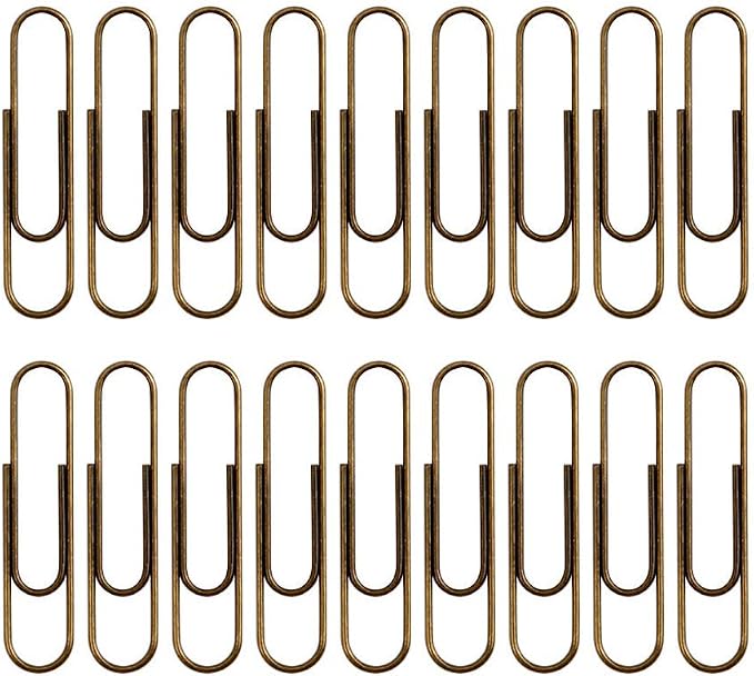 50 Pieces 50 mm Metal Paper Clips by Unknown