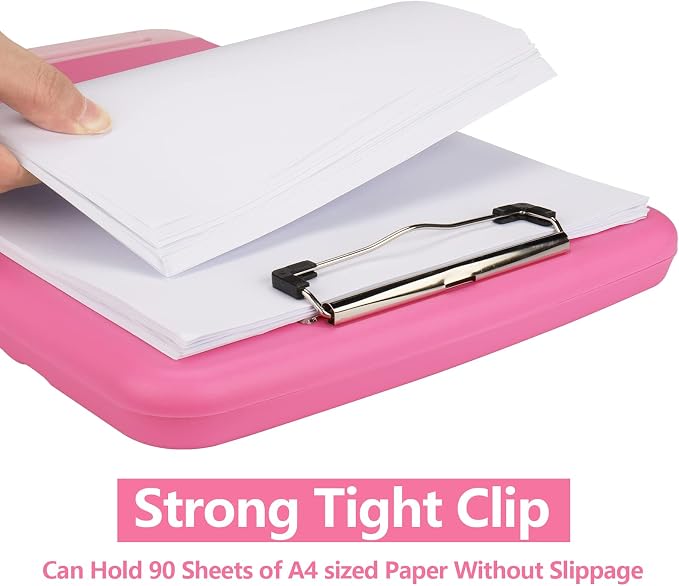 SFLHHDM Plastic Clipboard with Storage, High Capacity Clip Boards 8.5x11 with - Image 3